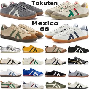 Tiger Mexico 66 Tigers Casual Chaussures Onitsukass Summer Canvas Series MEXICO 66 DELUXE Hommes Femmes Argent Off Crème Cilantro Vert Jaune Designers Baskets Slip-on