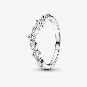 Timeless Wish Sparkling Alternating Rings pour Pandora Real Sterling Silver Stacking Ring Designer Bijoux pour femmes Sisters Gift CZ Bague en diamant avec boîte d'origine
