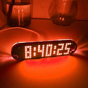 Minuteries DS3231 haute précision bricolage numérique matrice de points LED réveil Kit avec boîtier Transparent température Date affichage de l'heure
