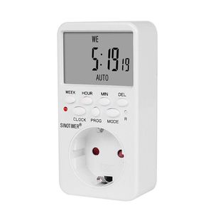 Timers EU US UK Plug Outlet Electronic Timer Socket With 220V AC Time Relay Switch Programmable Controller