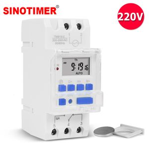 Minuteries SINOTIMER Marque Électronique Hebdomadaire 7 Jours Programmable Horloge Numérique Relais Minuterie Contrôle AC 220V 230V 16A Din Rail Mount 230804