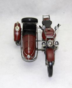 Modelo de motocicleta militar de hojalata, triciclo de motor hecho a mano, juguete, decoración de muebles, obra de arte personalizada para regalo Colle8221734