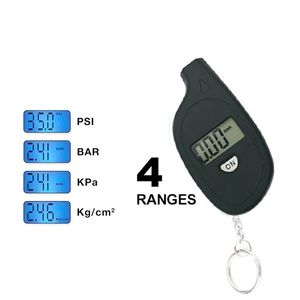 Outils de diagnostic Jauge de pression des pneus de voiture universelle Portable Mini porte-clés Numérique LCD Pneus Roue Véhicule Jauges de pression d'air Testeur pour moto vélo camion