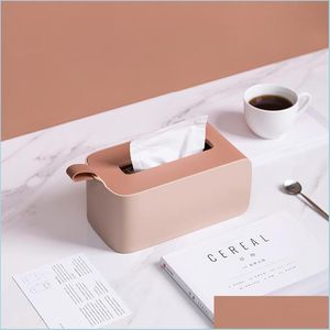 Cajas de pañuelos Servilletas Sile Handle Wet Storage Box Style Holder Nordic Simple Decor Drop Delivery 2021 Home Garden Kitchen Di Bdebag Dhggf