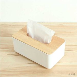 Tissue Boxes Napkins Tissue Box Napkin Holder Cover Toilet Paper Handkerchief Case Solid Simple Stylish Office Home Car Wipe Organizer Container R230714
