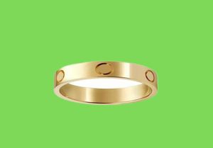 Titanium Steel Love Ring Women Men Promet Silver Gold Mariage Rings pour les amoureux du couple Bijoux avec Dust Bag6933265