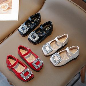 zapatos de princesa de cuero para niñas pequeñas decoración de diamantes zapatos de cuero para niños blancos blancos infantiles zapatos de protección de pies 21-35 o1hs#