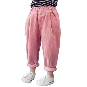 Pantalones para niñas pequeñas Pantalones de niña de color sólido Pantalones de chándal para niños Otoño Invierno Ropa para niños 210412