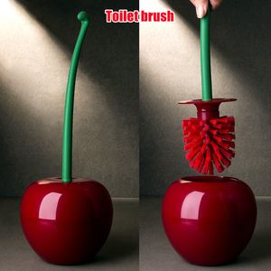 Toilet Brushes Holders Creative Lovely Cherry Shape Lavatory Holder Set Red brush toilet holder bathroom accessories 221130