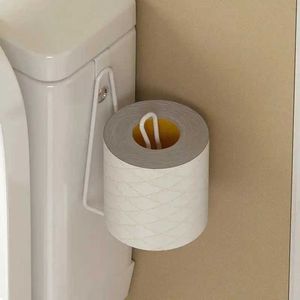 Supports de papier toilette 1 pc porte-toilettes porte-papier organisateur de montage mural de rangement de rangement de bains de rangement de foret en tissu de tissu en acier inoxydable 240410