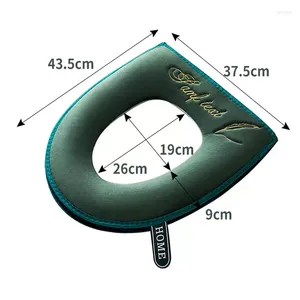 Toilet Seat Covers Cover Winter Warm Soft WC Mat Bathroom Washable Removable Zipper With Flip LidHandle Waterproof Household