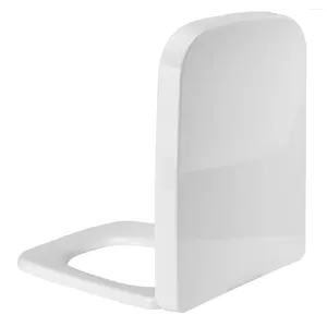 Cubiertas de asiento de inodoro Tapa suave Cubierta frontal abierta Sala de agua Fácil de limpiar Blanco Inferior WC Forma cuadrada