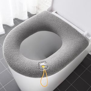 Toilet Seat Covers Thicken Cover Mat Winter Warm Soft Washable Closestool Case Lid Pad Bidet Bathroom Accessories