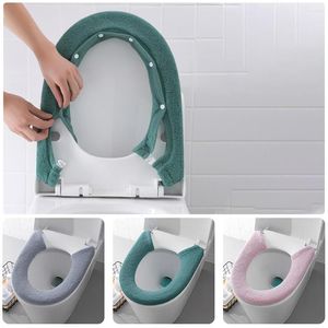 Toilet Seat Covers Thickened Washable Soft Warmer Mat Cover Pad Cushion Warm Bathroom And Reusable 82x17cm