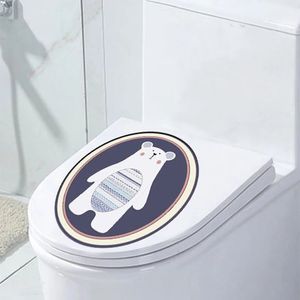 Autocollants de toilette Cover Sticker Creative Imperroproof Cartoon Decoration Bathroom Embeltification and Renovation 231010