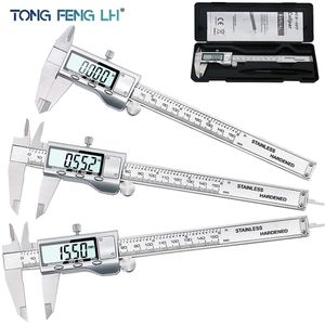 TON09 6-Inch 150mm Stainless Steel Electronic Digital Vernier Caliper Metal Micrometer Measuring 210922