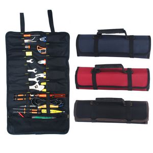 Sac à outils Sacs à rouleaux multifonctions Toile Oxford Poignées pratiques Chisel Kit de transport pour électricien Instrument Package Case 221128