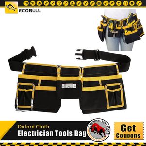 Tool Bag Oxford Cloth Multi-functional Electrician Tools Waist Pouch Belt Storage Holder Organizer 221128