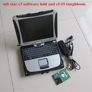 Outil mb star c3 hdd 320 go xentry das avec ordinateur portable cf19 écran tactile ordinateur de diagnostic hardbook