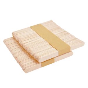 Outils 50pcs Natural Wooden Ice Cream Popsicle bâtons en bois Stick Ice Crème Crème Hand Art Ice Ice Ice Cube Cube Lollipop Cake Tools