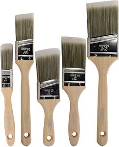 Herramientas 5 uds pincel de pintura mango de madera pinceles de pintura para barbacoa limpieza multifunción accesorios para barbacoa