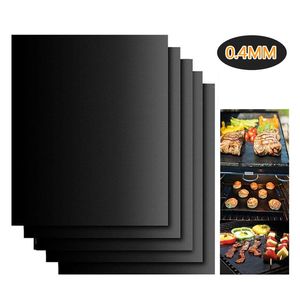 Outils accessoires 1/4 pièces tapis de Barbecue résistant aux hautes températures peut être coupé four antiadhésif ménage JA55