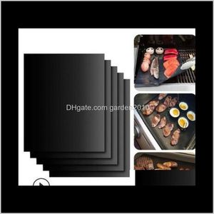 Outils Accessoires Barbecue Grilling Liner BBQ Copper Grill Mat Portable et réutilisable Make Easy 3340Cm Black Oven Mats Ssqbv Lb9Va