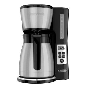 Herramientas BLACK+DECKER Cafetera de goteo negra de 12 tazas, Máquina de café, Electrodomésticos de cocina