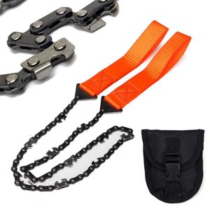 Outils Goagain Outdoor Camping Garden Tools, Pocket Survival Pocking Hand Tull Chain Saw, Saw Wire, EDC Tools, 24 
