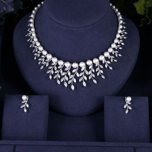 Outils Jankelly 2pcs Bridal Zirconia Bijoux Ensembles de bijoux pour femmes Dubai Nigeria CZ Crystal Wedding Bijoux