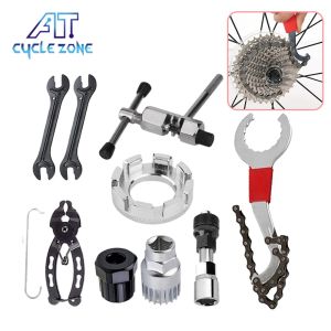 Outils outils de réparation de vélos MTB Set outils de chaîne de chaîne de chaîne d'outils d'extracteur de roues pour vélos à vélo