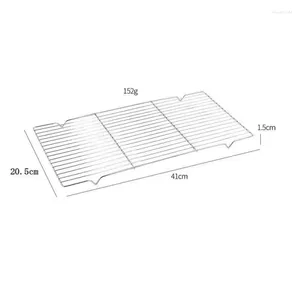 Filet de Barbecue rectangulaire, outils, grillage, placage de maille, tapis en fer métallique, support de refroidissement pour Camping en plein air, pique-nique