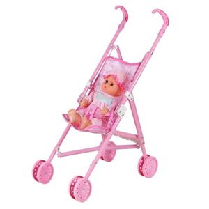 Taller de herramientas 2pcsset Baby Pink Doll Cochecito con carrito Set Plastic Dollhouse Nursery Furniture Carros Juguetes Pretend Play Toy para niños 230925