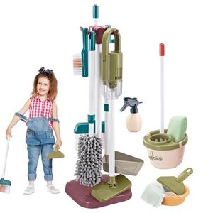 Tools Workshop Kids Cleaning Set Child Size Little Housekeeping Supplies Cleaning Toys Gift For Toddlers Include Broom Mop Duster Dustpan 230626