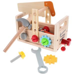 Outils Atelier Boîte à outils pour enfants Stem Pretend Construction Set Play Toddler Funny Motor Fine Skills Educational DIY Board Plays Wood 230830
