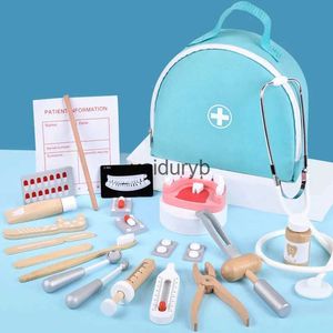 Atelier d'outils en bois jeu de simulation docteur jouets éducatifs pour enfants Simulation dentiste vérifier brosse dents médecine ensemble jeux de rôle Gamesvaiduryb