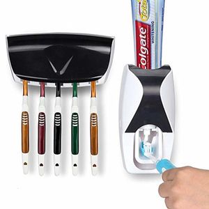 Porte-brosse à dents Distributeur automatique de dentifrice Support mural Support de rangement Accessoires de salle de bain Set Squeezer Home Tool 230725