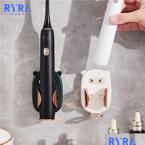 Toothbrush Holders Electric Holder Wallmounted Stand Rack Punch Organizer Bathroom Accessories Drop Delivery Home Garden Bath Dh6Oj