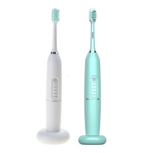 Cepillo de dientes Cepillo de dientes eléctrico ultrasónico con cabezales de cepillo Base de carga inalámbrica 5 modos 231215