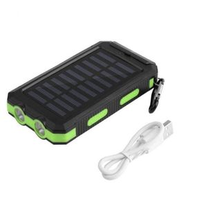 Top 30000mAh Solar Power Bank Battería externa Cargo rápido Dual USB PowerBank Cargador de teléfonos móviles portátiles para iPhone8 X2037066