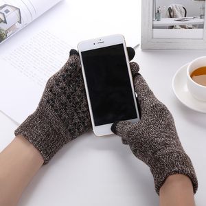 TOP 7 couleurs plus épais toucher tricot gants chauds écran tactile magique acrylique gant téléphone portable universel écran tactile gant