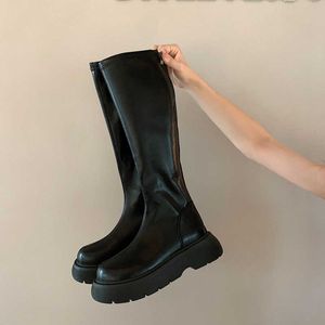 Top Boots Long Women's New Retro Slim Tall Suela gruesa Moda Over-the-knee Knight Shoes 221213