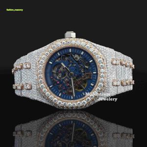 Top de marque de marque Moisanite Diamond Watch en acier inoxydable Iced Out Watch Hip Hop Wrist Watch for Unisex