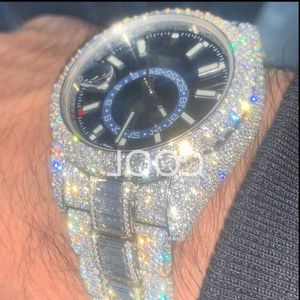 Top Clone Ap Diamond Diamonds Watch Pass Test Mouvement à quartz vvs Iced Out Sapphire montre pour hommes digner montre haute qualité diamant moissanite attention montre auto