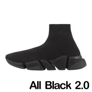 TOP Designer Balensiaga Chaussette Chaussures Graffiti Blanc Noir Rouge Beige Rose Semelle Transparente À Lacets Chaussettes Jaune Fluo Speed Runner Baskets Plateforme Plate-Forme Casual 78