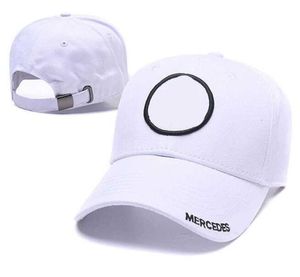 Top F1 Racing Motorcycle Hats Team Mercedes-Benz-Amg Marshmello Mens y mujer Sports Ball Hat, de lujo, marca de moda de Mesh Caps de camión jóvenes A5