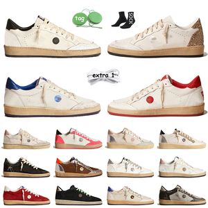 Ball Star Designer Casual Shoes Chaussures Femmes Hommes Silver Glitter Gold Ice Gray Suede Leather Vintage Italy Brand Skateboard Sneakers Trainers
