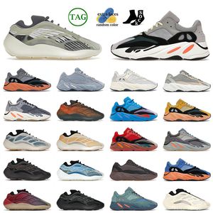 Top Fashion Designer OG 700 V3 Fade Salt Running Chaussures Runner Solid Grey Carbon Blue Caly Brown Copper Mens Femmes 700V2 Flat Trainers Sneakers Taille 12