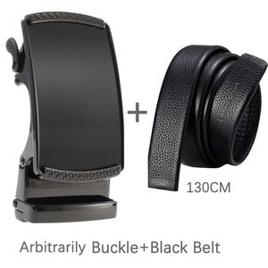 Cinturón de piel de vaca auténtica superior para hombre, hebilla de cinturón de trinquete de 40mm solo para correa de cinturón deslizante de 1 3/8, hebilla de clic automática ajustable,