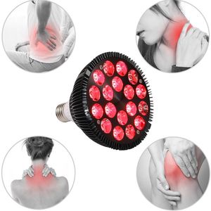 TOP LED physiothérapie et beauté Red Light Bulb Therapy 54W 18LED Infrared Lamp 660nm 850nm Near Combo pour le soulagement de la douleur cutanée